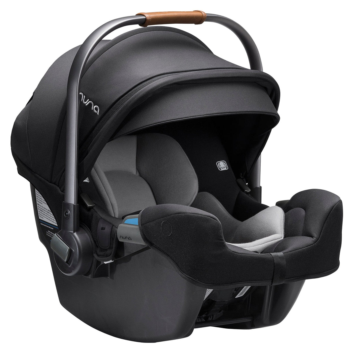 Nuna PIPA RX Infant Car Seat + RELX Base with Load Leg - Caviar / Cognac