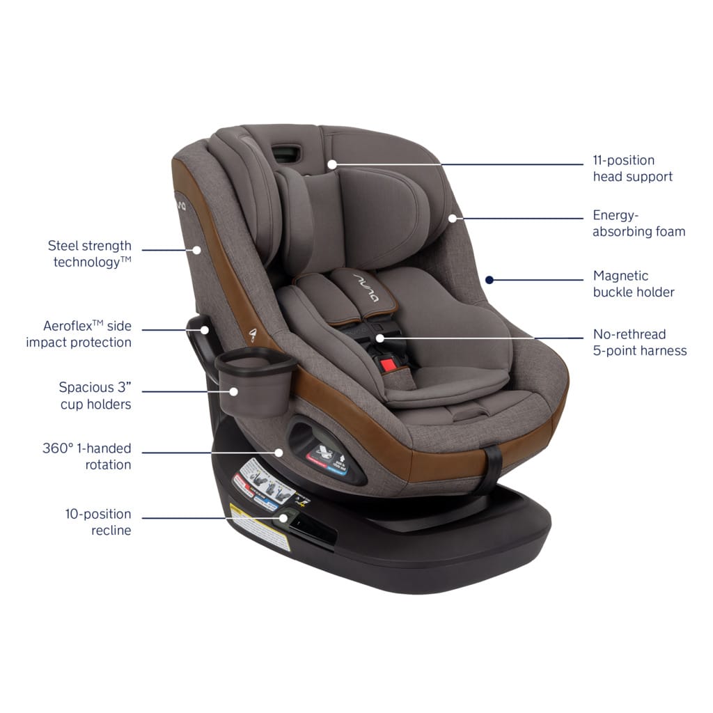 Nuna REVV maxx Rotating Convertible Car Seat - Granite