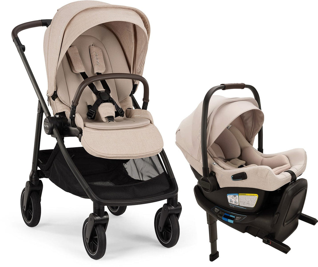 Nuna SWIV + PIPA aire RX Stroller & Car Seat Travel System Bundle - Biscotti