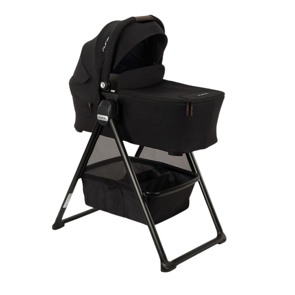 Nuna SWIV & TRIV Series Bassinet + Stand - Caviar / Chocolate