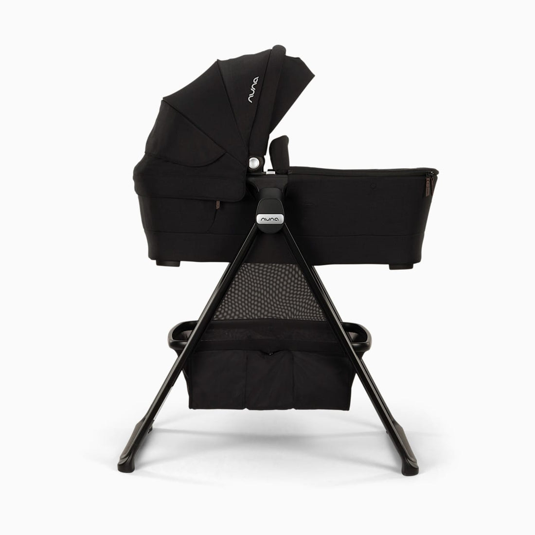 Nuna SWIV & TRIV Series Bassinet + Stand - Caviar / Chocolate