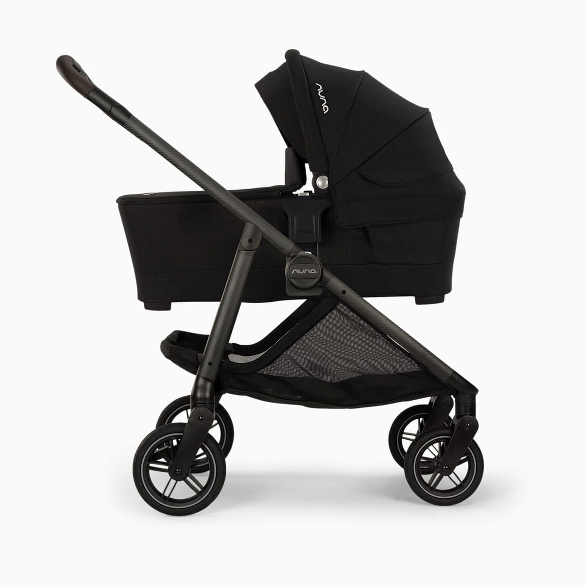 Nuna SWIV & TRIV Series Bassinet + Stand - Caviar / Chocolate