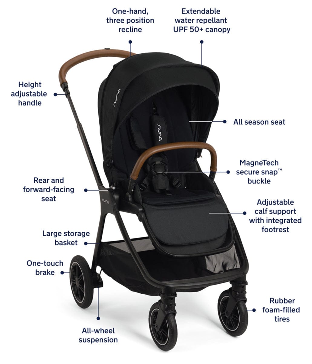 Nuna TRIV next Compact Stroller - Caviar