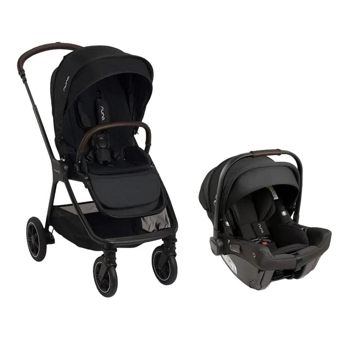 Nuna TRIV next + PIPA urbn Baseless Infant Car Seat Stroller & Car Seat Travel System - Caviar / Chocolate