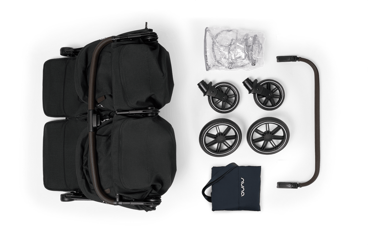 Nuna TRVL dubl Lightweight Side by Side Double Stroller - Caviar