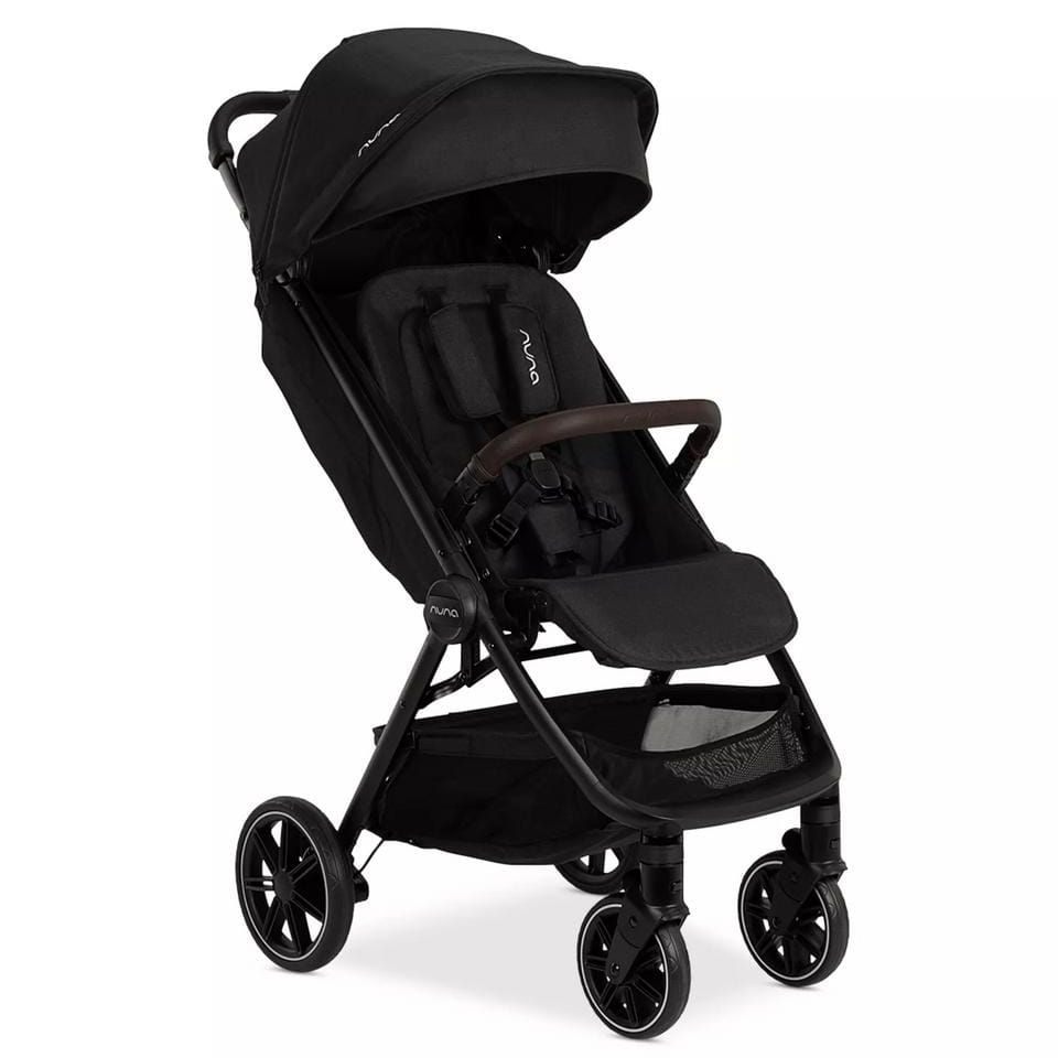 Nuna TRVL LX Self-Folding Compact Stroller - Caviar / Chocolate