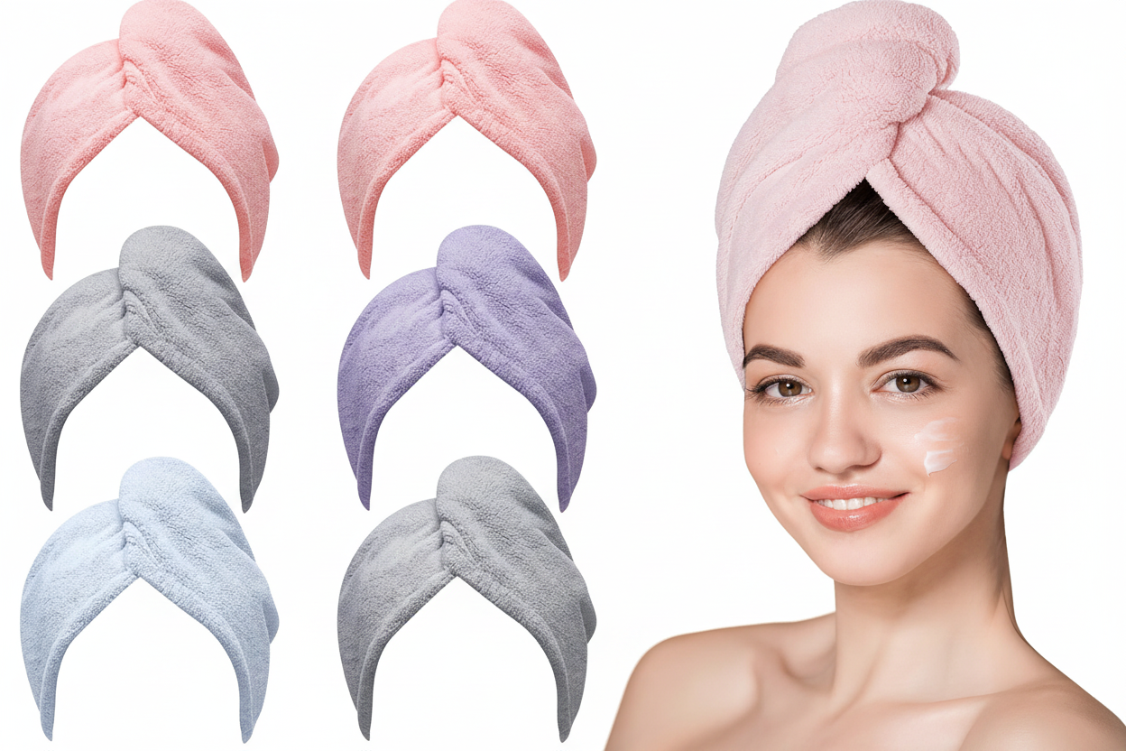 Microfiber Hair Towel Wrap for Women – 3 Pack