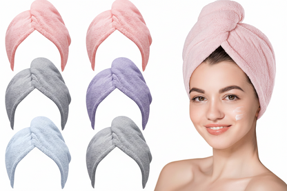 Microfiber Hair Towel Wrap for Women – 3 Pack