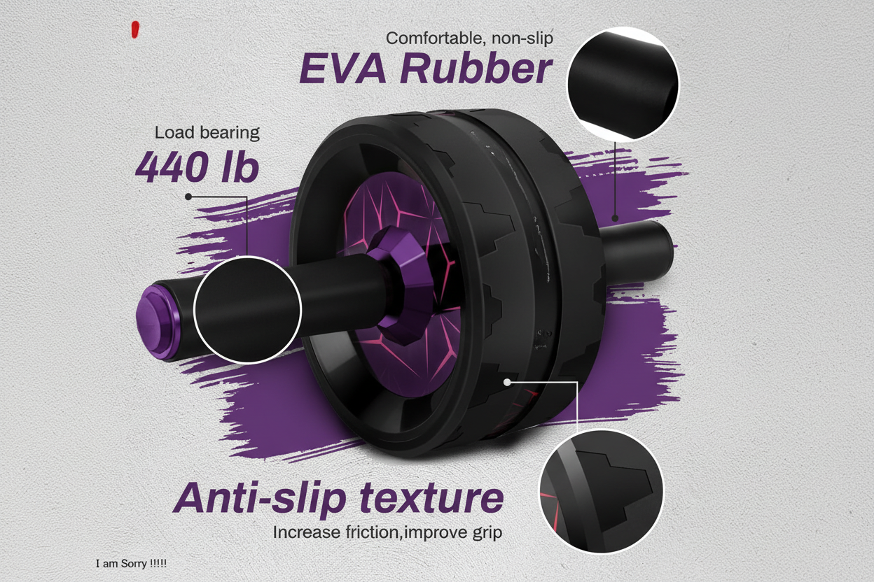 Ab Roller Wheel with Knee Pad for Core Training