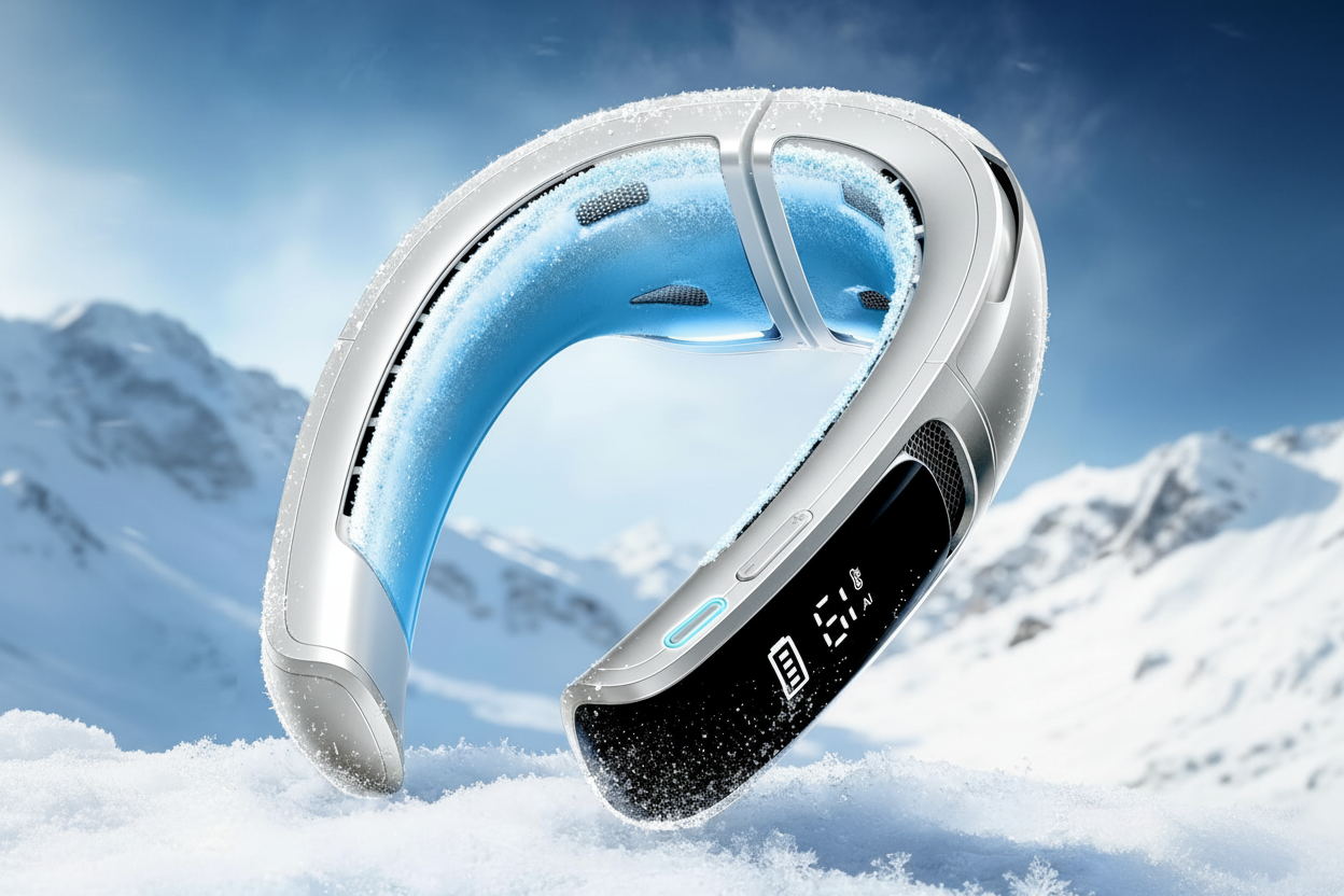 Rechargeable Neck Cooling Fan with 6000mAh Battery