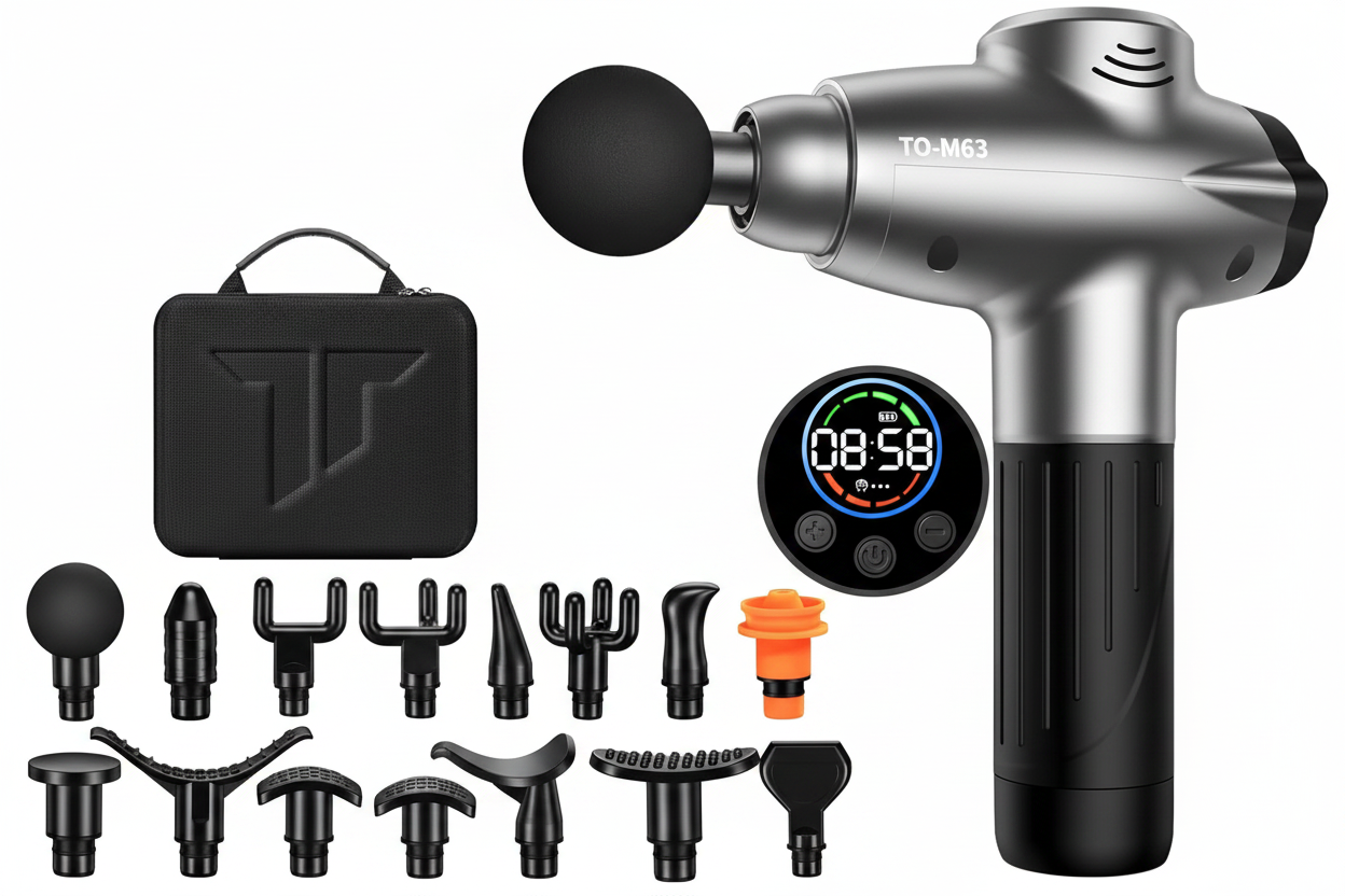 Deep Tissue Massage Gun with Multiple Attachments