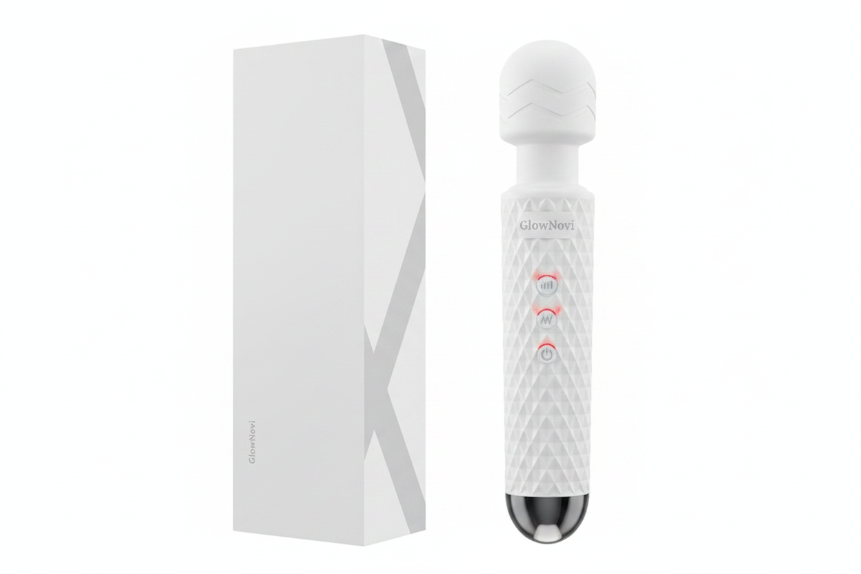 Cordless Handheld Wand Massager with 8 Speeds & 20 Modes